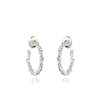 Vermeil Peppered Textured Hoops