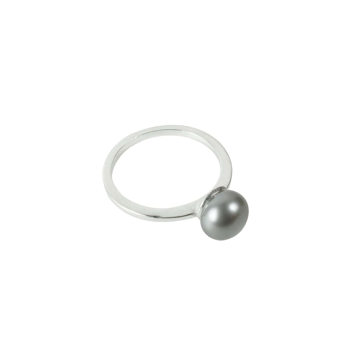 Single Grey Pearl Ring