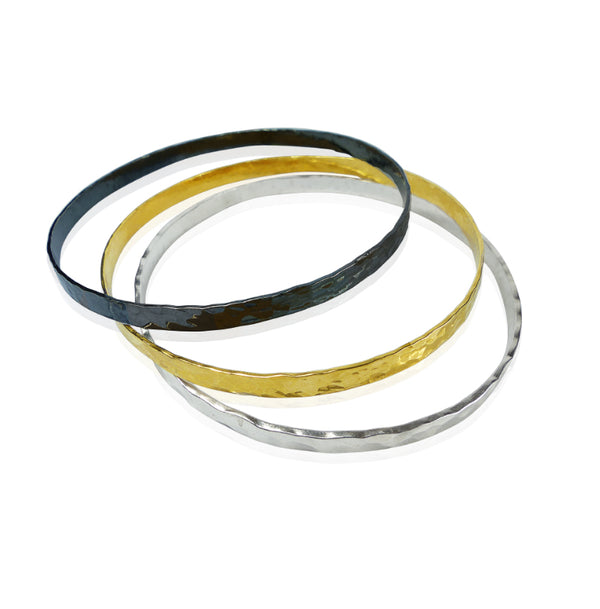 Gold Hammered Bangle