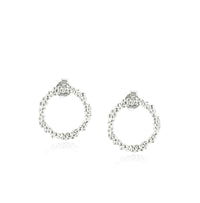 Pepper Textured Circle Studs Earrings
