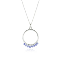 Iolite Circle Pendant