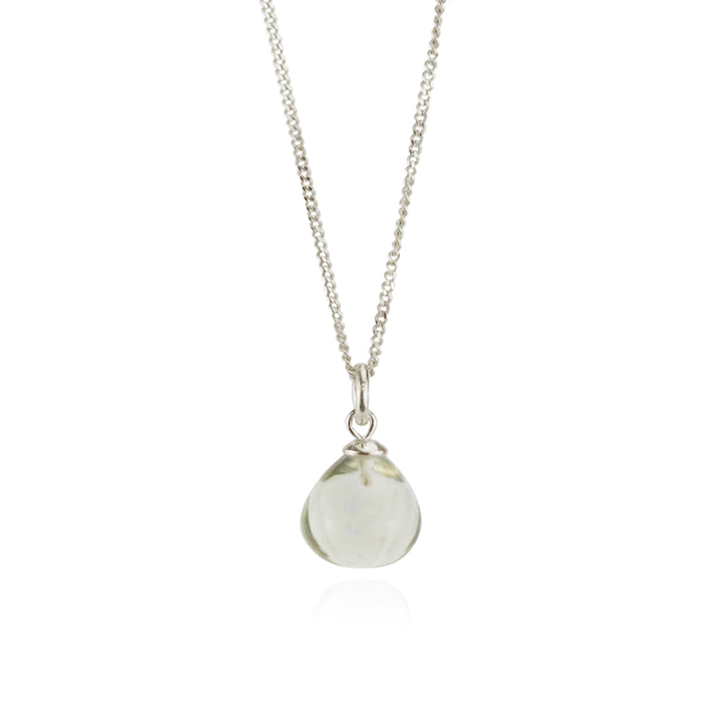 Mini Smooth Stone Pendant Necklace