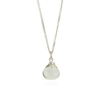 Mini Smooth Stone Pendant Necklace