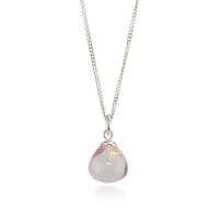Mini Smooth Stone Pendant Necklace