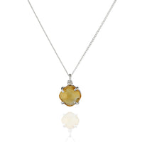 Square Gem Pendant Necklace