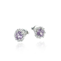 Amethyst Silver Studs