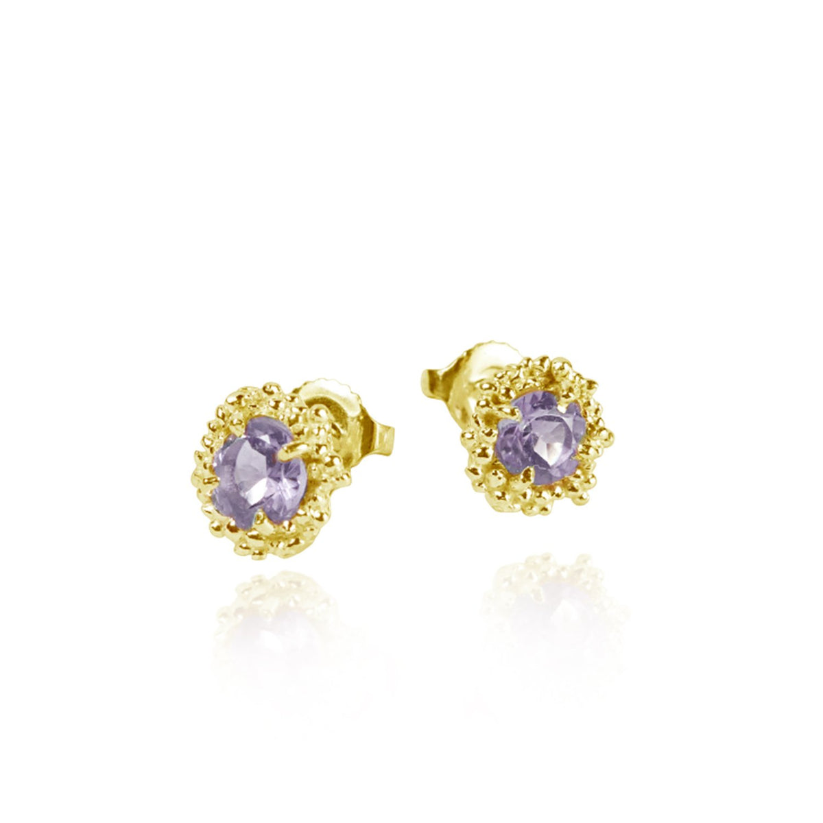 Gem Claw Set Stud Earrings