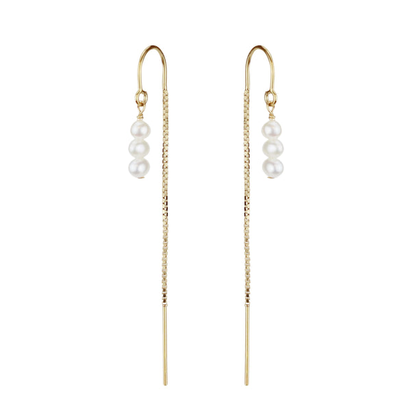 Pearl Threader Earrings