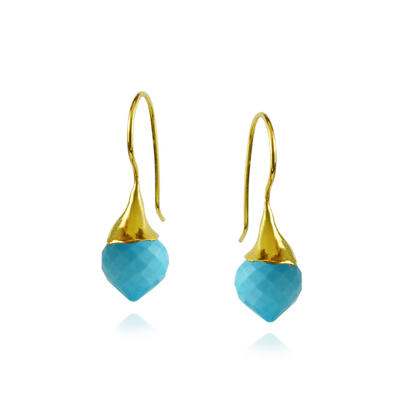 Minaret Gold Fish Hook Earrings