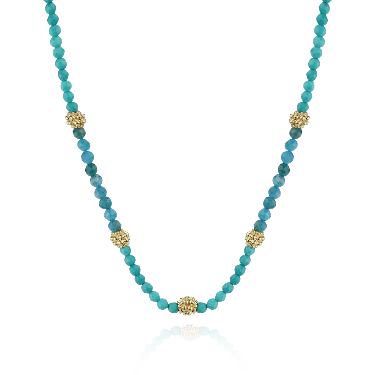 Turquoise & Apatite Beaded Necklace