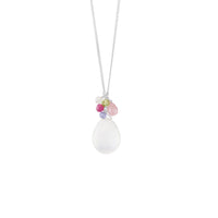 Pear Cut Gemstone Cluster Pendant