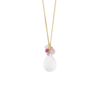 Pear Cut Gemstone Cluster Pendant