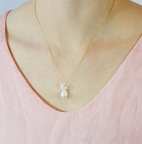 Baroque And Keishi Pear Cluster Pendant Necklace