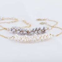Grey Pearl Clustered Bracelet