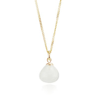 Mini Smooth Stone Pendant Necklace