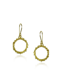 Textured Circle Fish Hook Earrings