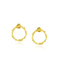 Pepper Textured Circle Studs Earrings
